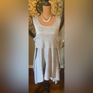 🍃(21) NY&CO Women’s Cold-Shoulder, Hankerchief Hem Sweater, Sz. XL